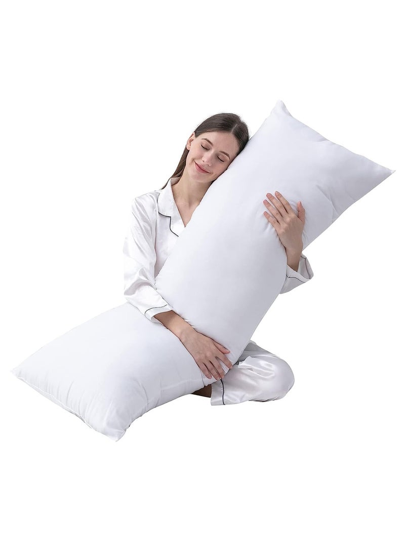 DOWNCOOL Large Body Pillow Insert- Breathable Full Body Pillow for Side Sleeper - Soft Long Bed Pillow for Adults - 20 x 54 inch