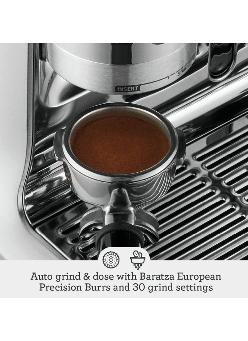 The Barista Pro, Bean to Cup Coffee Machine with Grinder and Milk Frother, Brushed Stainless Steel - UAE Version, 2 Year Warranty