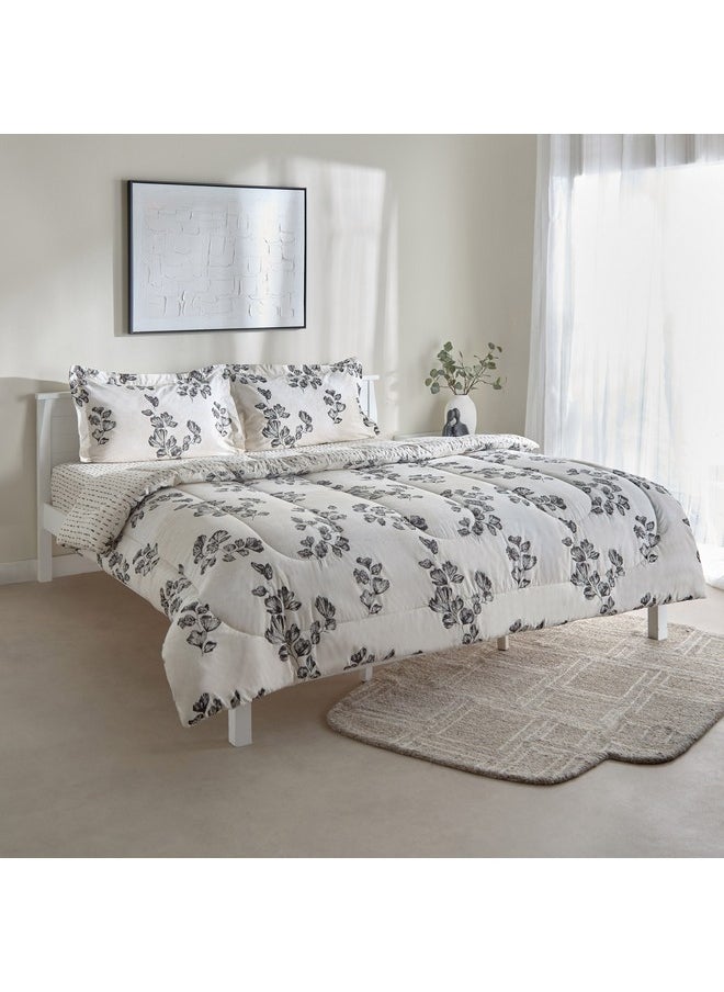 Luxot 3-Piece Monoleaf Printed Cotton Twin Comforter Set 160 x 220 cm