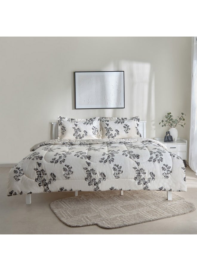 Luxot 3-Piece Monoleaf Printed Cotton Twin Comforter Set 160 x 220 cm