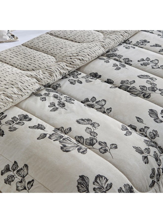 Luxot 3-Piece Monoleaf Printed Cotton Twin Comforter Set 160 x 220 cm