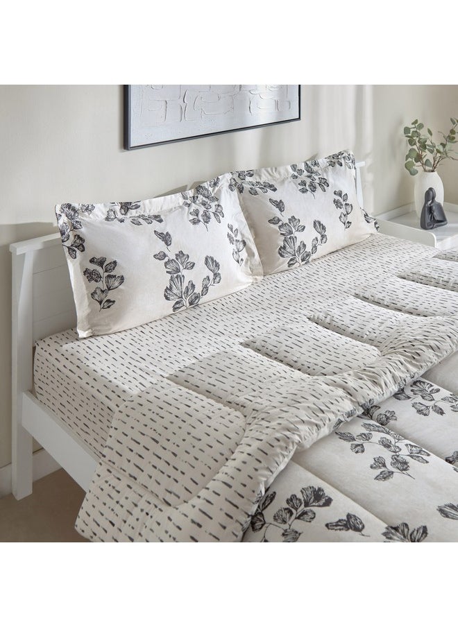 Luxot 3-Piece Monoleaf Printed Cotton Twin Comforter Set 160 x 220 cm