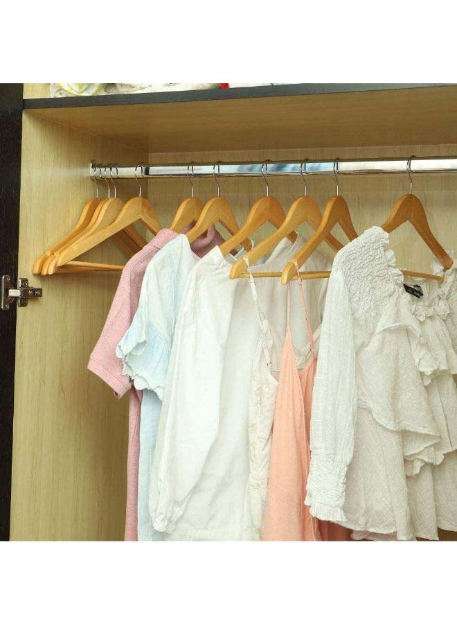 20-Piece Non Slip Cloth Hangers Set Beige 22.5 x 45cm