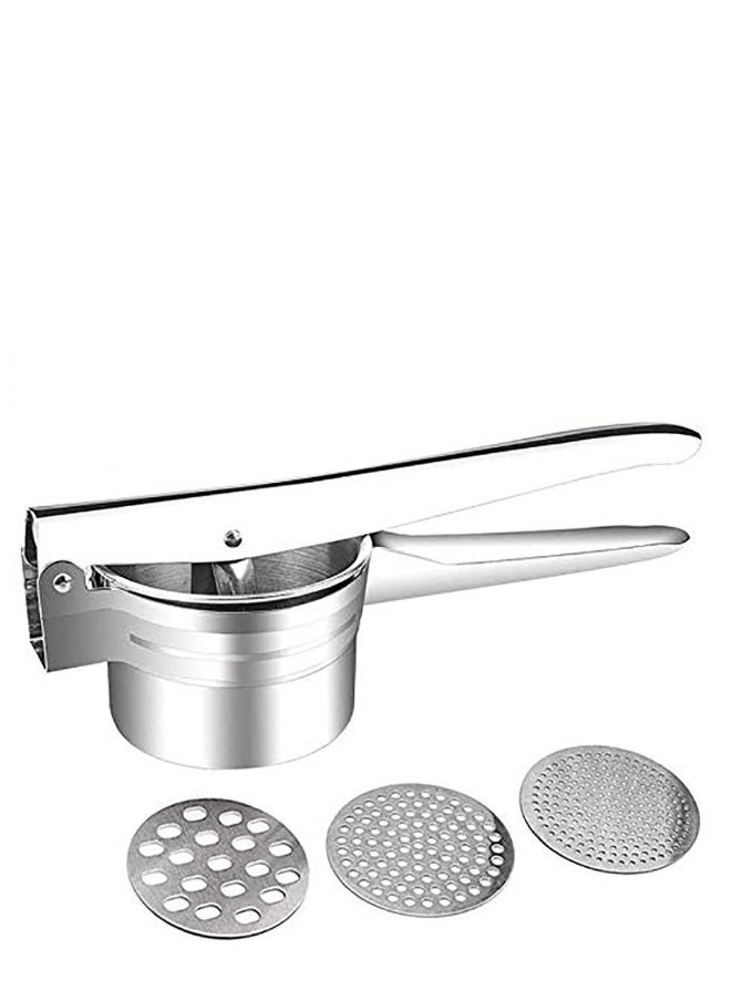 Potato Ricer Masher Potato Ricer Masher - Premium Stainless Steel, 3 Interchangeable Discs - Manual Potato Press, Ideal for Fruits, Vegetables, Baby Food Easy to Clean