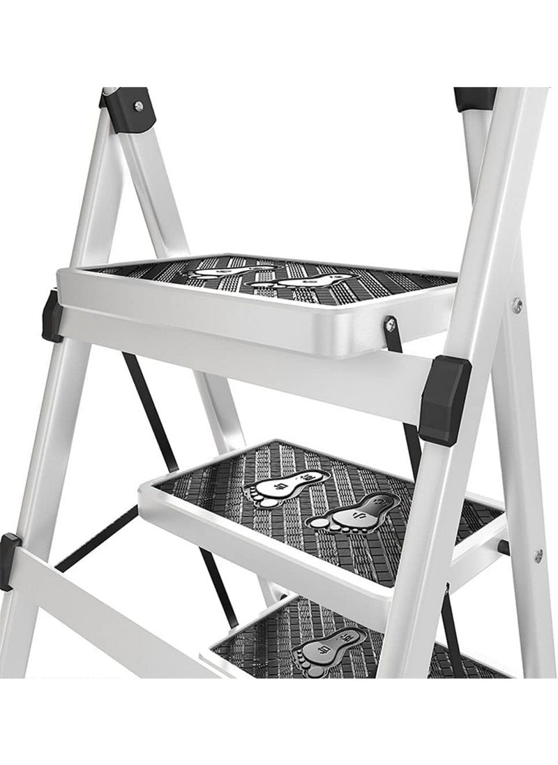 Folding 7 Step Ladder, Step Stool, Portable, Lightweight, Anti Slip Pedal, Handrail For Home Kitchen Office