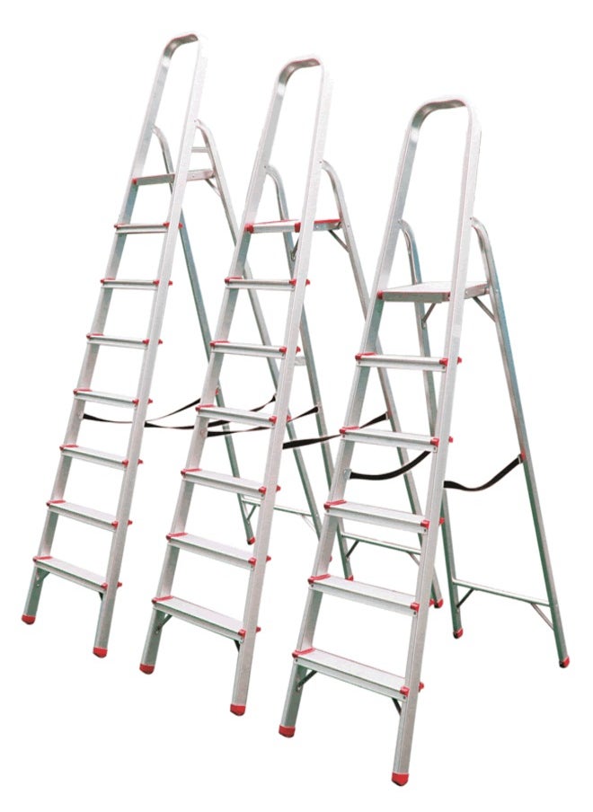 ALUMINIUM HOUSEHOLD LADDER 8 STEPS