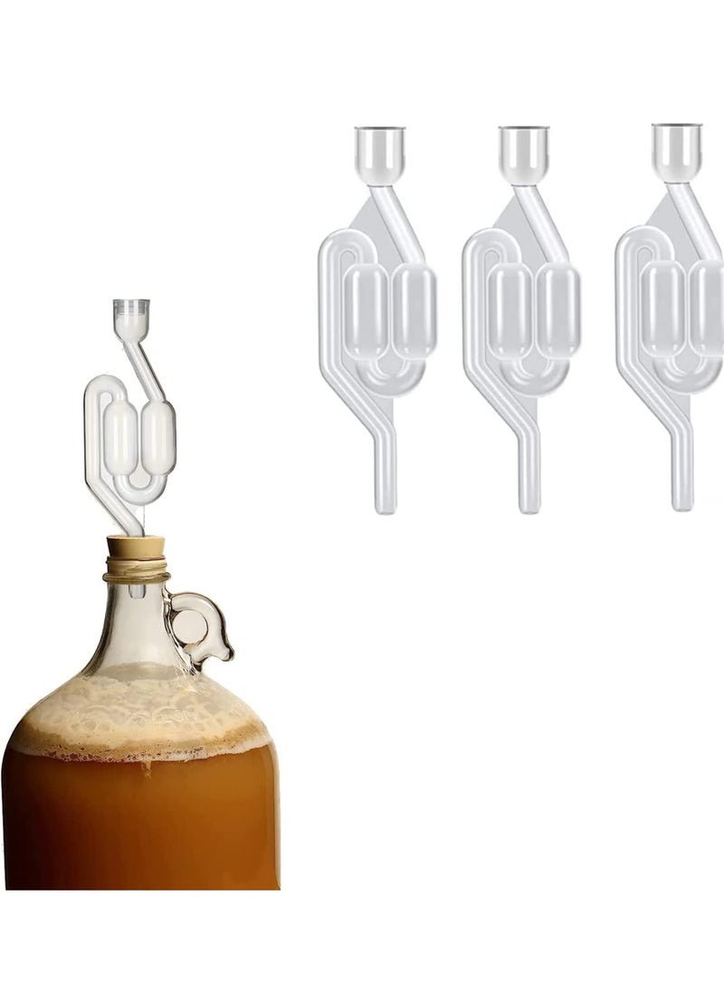 3 Pack S-Shape Airlock for Home DIY Fermentation - Perfect for Beer, , and Sauerkraut Making