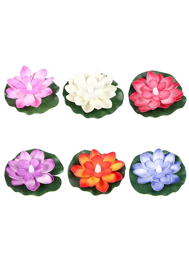 Floating Pool Lights,Lily pad Pond Light LED Lotus Flower Lamp,Battery Operated Multicolor Fun Pool Accessories for Pool at Night-Aquarium,Holidays or weddings Decorations-6 Pcs(Dragonfly)