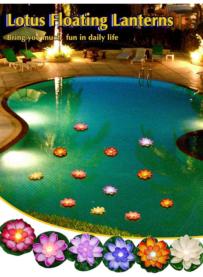 Floating Pool Lights,Lily pad Pond Light LED Lotus Flower Lamp,Battery Operated Multicolor Fun Pool Accessories for Pool at Night-Aquarium,Holidays or weddings Decorations-6 Pcs(Dragonfly)