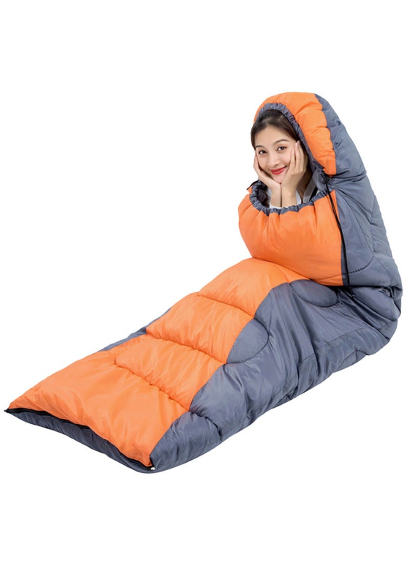 Hooded Envelope Sleeping Bag for Outdoor Camping