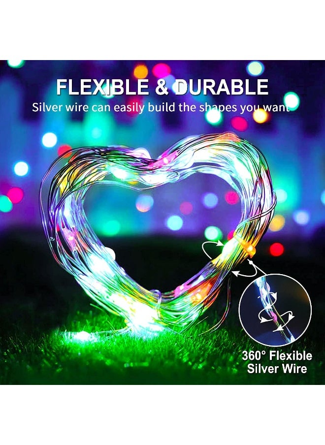 20M 200 LED Battery-Operated Fairy Lights with Remote, Waterproof 8-Modes Firefly Lights for Ramadan, Christmas, Diwali, New Year, and Festive Decorations