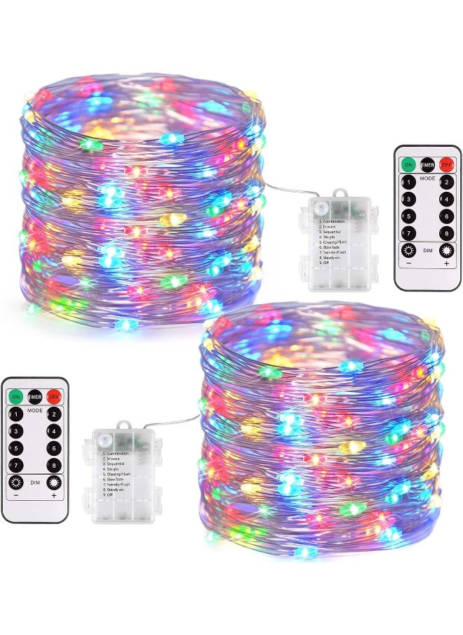 20M 200 LED Battery-Operated Fairy Lights with Remote, Waterproof 8-Modes Firefly Lights for Ramadan, Christmas, Diwali, New Year, and Festive Decorations