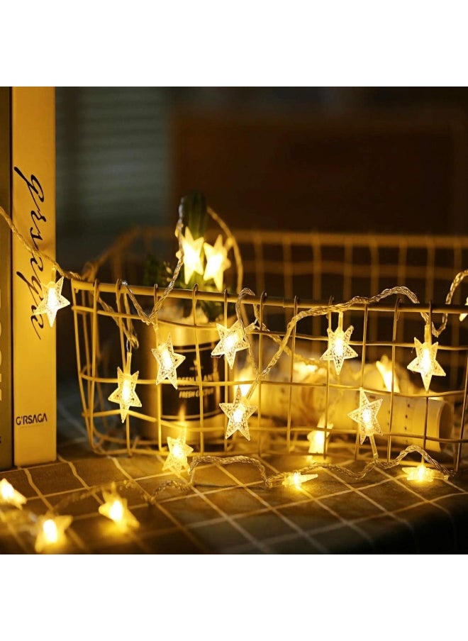 BPAÂ star string lights, 20LEDs/3M LED battery powered fairy lights, 2 lighting modes, decorative for indoor outdoor, bedroom, wedding, party, birthday, Valentine's Day, Christmas, tree decoration