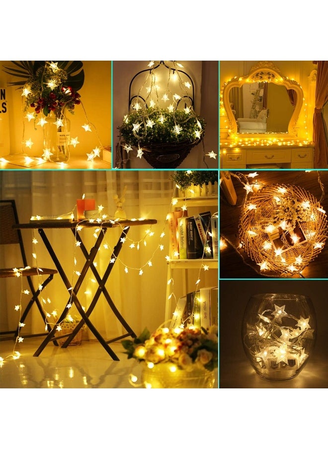 BPAÂ star string lights, 20LEDs/3M LED battery powered fairy lights, 2 lighting modes, decorative for indoor outdoor, bedroom, wedding, party, birthday, Valentine's Day, Christmas, tree decoration