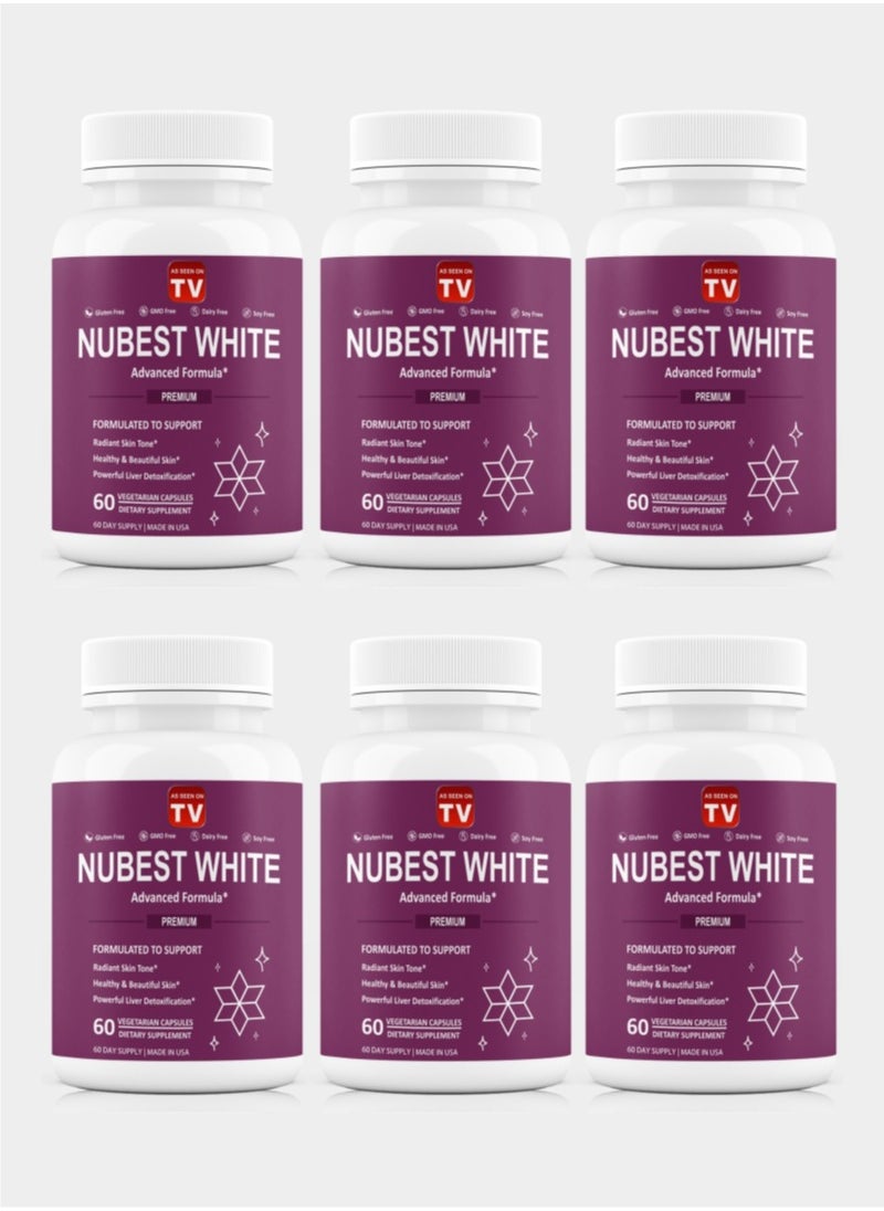 Nubest White with Premium Formula 60 vegg caps  Pack of 6