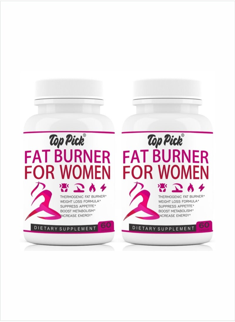 Thermogenic Fat Burner For Women 60 Capsules Pack of 2