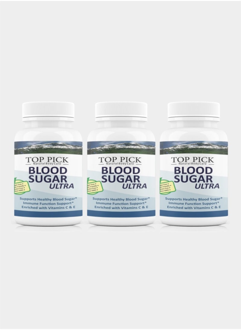 Grandview Blood Sugar Ultra with Vitamin C and E Diabetic Supplement Pack of 3