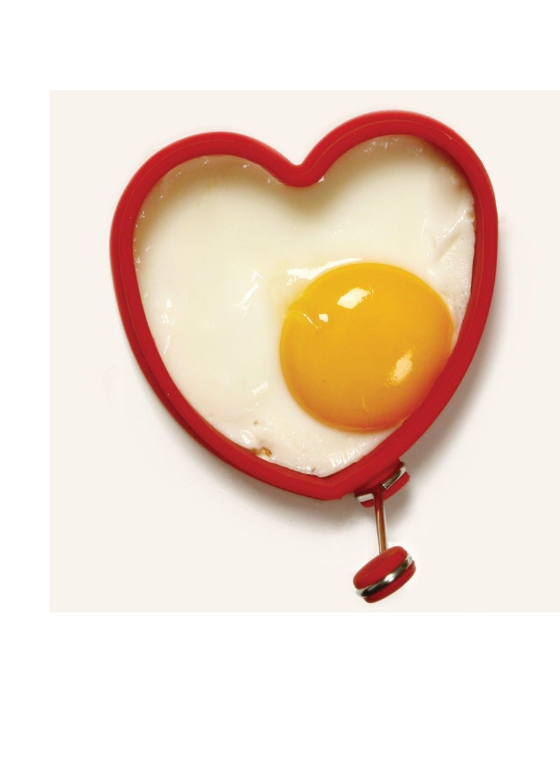 Norpro - 999R Norpro Silicone Heart Pancake/Egg Rings, 2 Pieces, One Size, Red