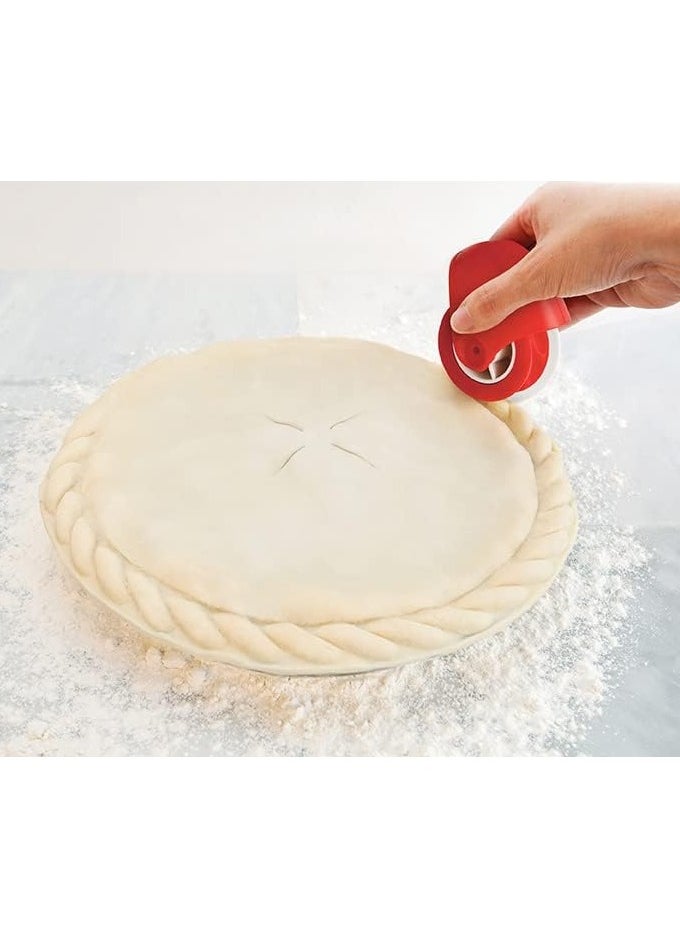 Talisman Designs Pastry Wheel Pie Crust Decorator | Pie Crust Wheel | Pie Crust Decorating Tools | Easy to Use Pastry Wheel | Pie Decorating Tools & Gadgets | Pie Crust Embosser