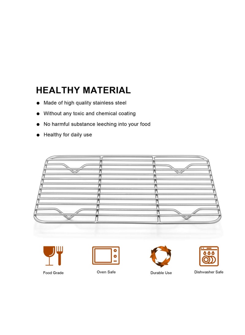 E-far Small Baking Rack Set of 2, Stainless Steel Metal Roasting Cooking Racks, Size – 8.6