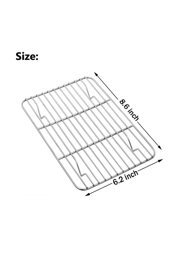 E-far Small Baking Rack Set of 2, Stainless Steel Metal Roasting Cooking Racks, Size – 8.6