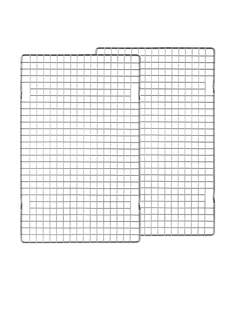 Tebery 2 Pack Heavy-Duty Wire Cooking Rack Baking Racks Fits Half Sheet Pan, Nonstick Baking & Cooling Grid for Roasting, Cooking, Grilling, Drying - 16