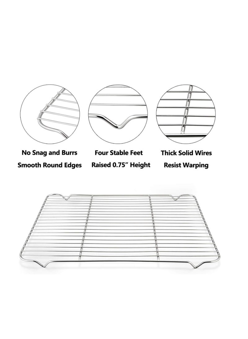 Baking Cooling Rack Set of 2, E-far 16.5