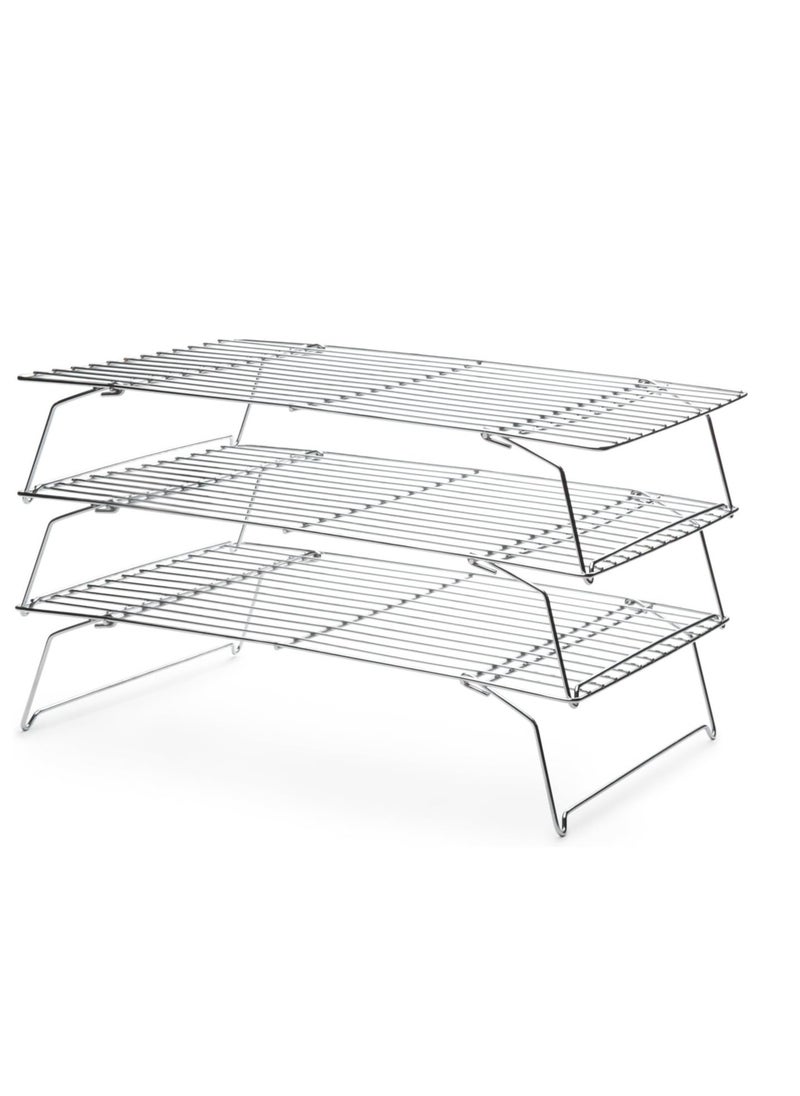 Fox Run 4698 Stackable Cooling Rack Set, Chrome, 3-Piece