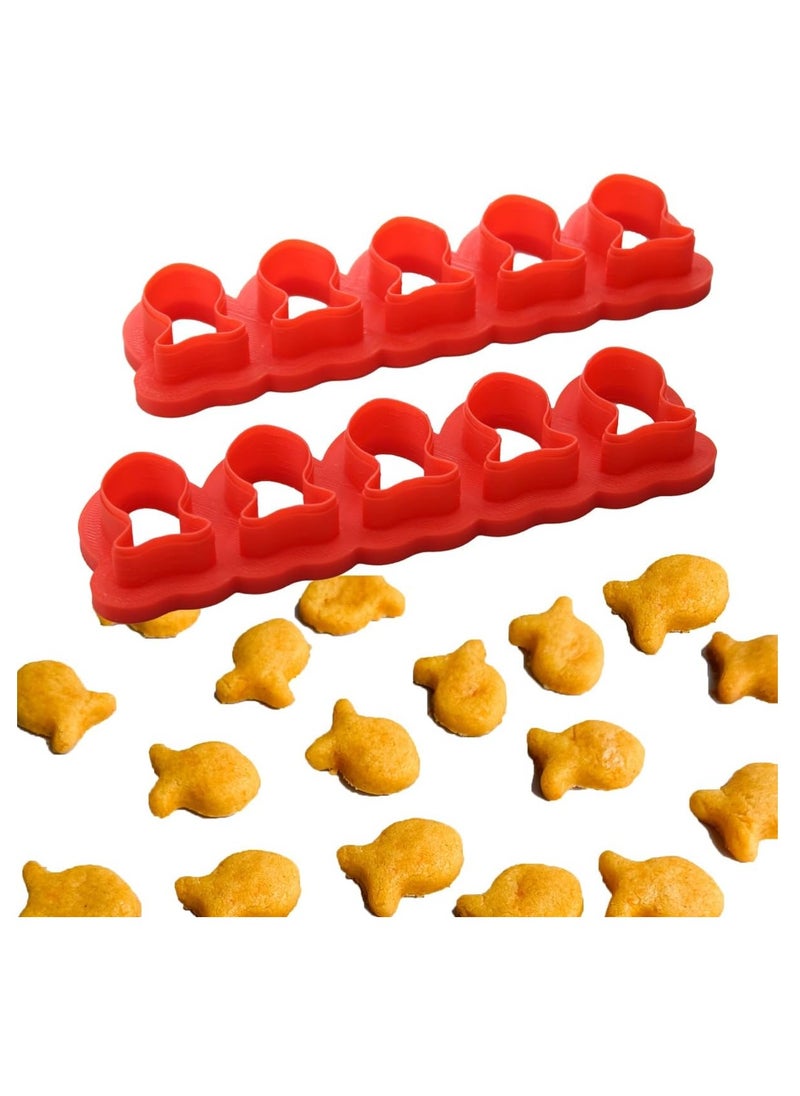 Mini Tiny Goldfish Cracker Cutter and Goldfish Cookie Cutter - 5 x 1 inch goldfish mold (1 or 2 packs) (2)