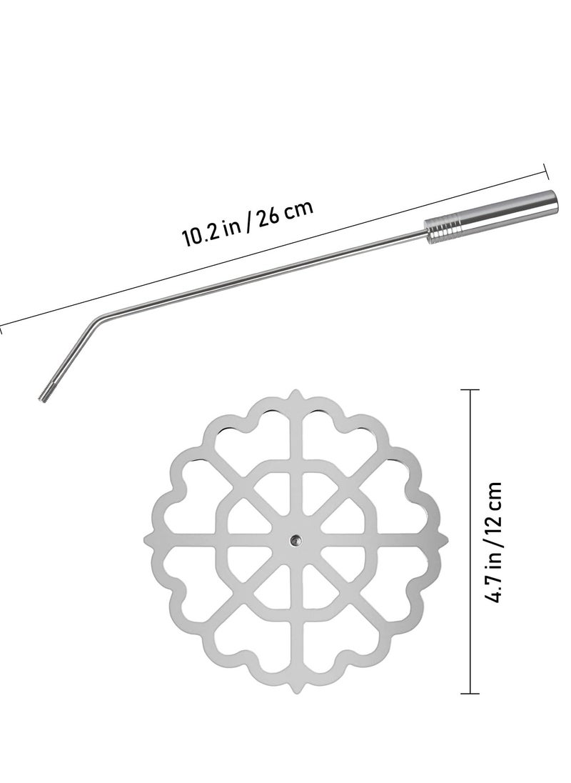 Bunuelos Mold with Handle,Rosette Timbale Iron Set Aluminum Waffle Molds with Handle,Funnel Cake Ring,Molde Para Buñuelos De Viento Maker Mexicanos,Rosette Cookie Cutter Tool