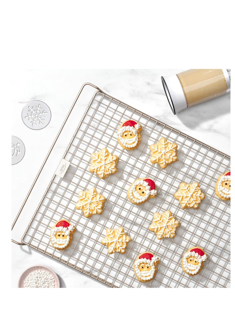 OXO Good Grips Cookie Press Holiday Disk Set, Metallic