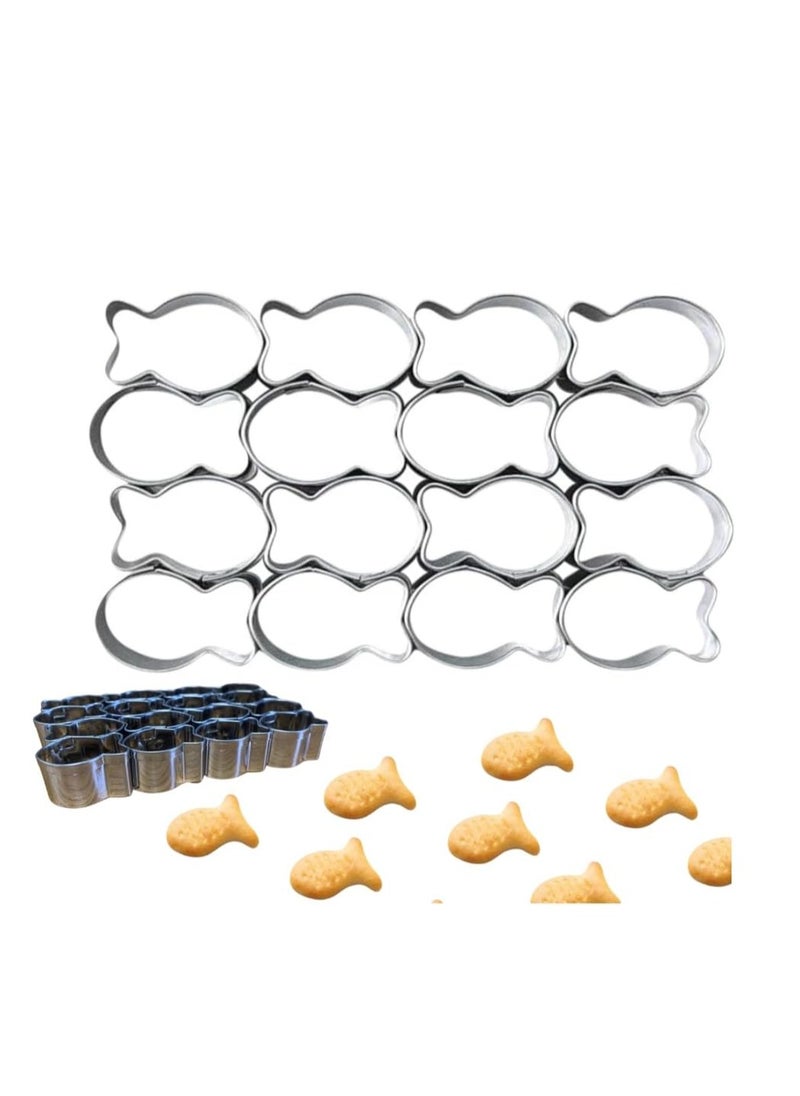 Gold Fish Cutter Goldfish Mini Cracker Cookie Cutter Mold Baked Fish Shaped Maker for Kids Gluten Free DIY