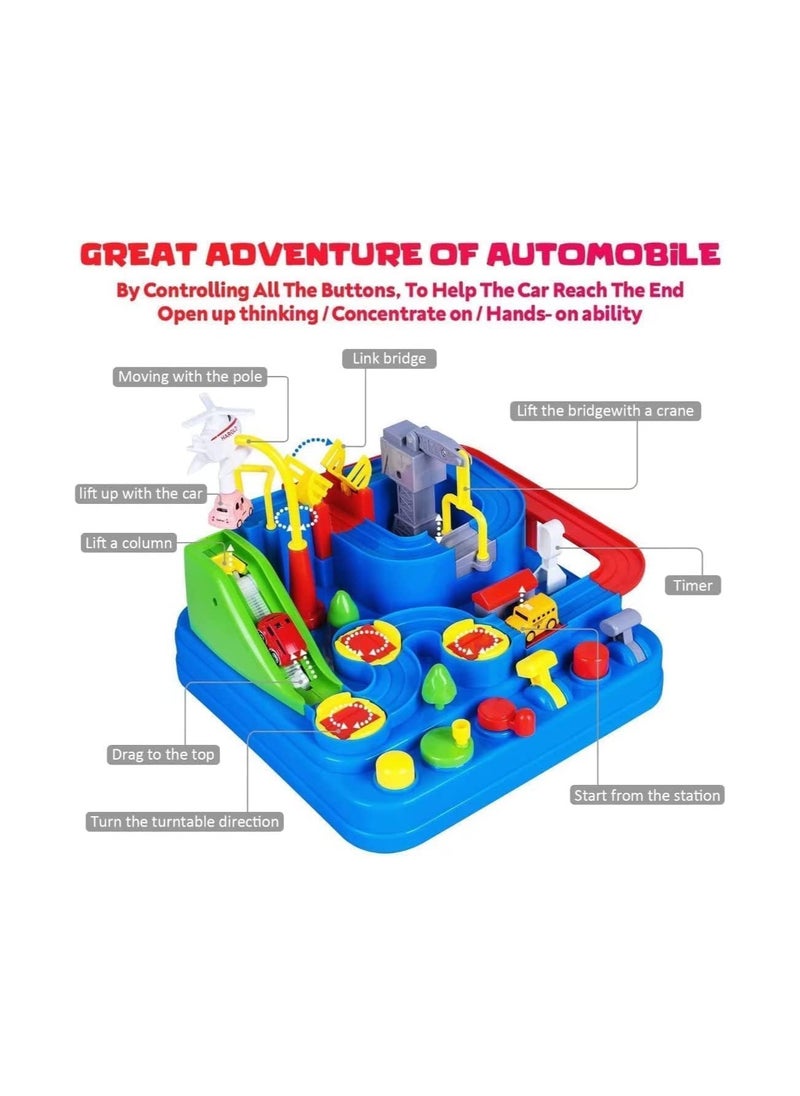 Car Adventure Toys, City Rescue Preschool Educational Toy Vehicle, Parent-Child Interactive Racing Kids Toy, Puzzle Car Race Tracks Parking Playsets