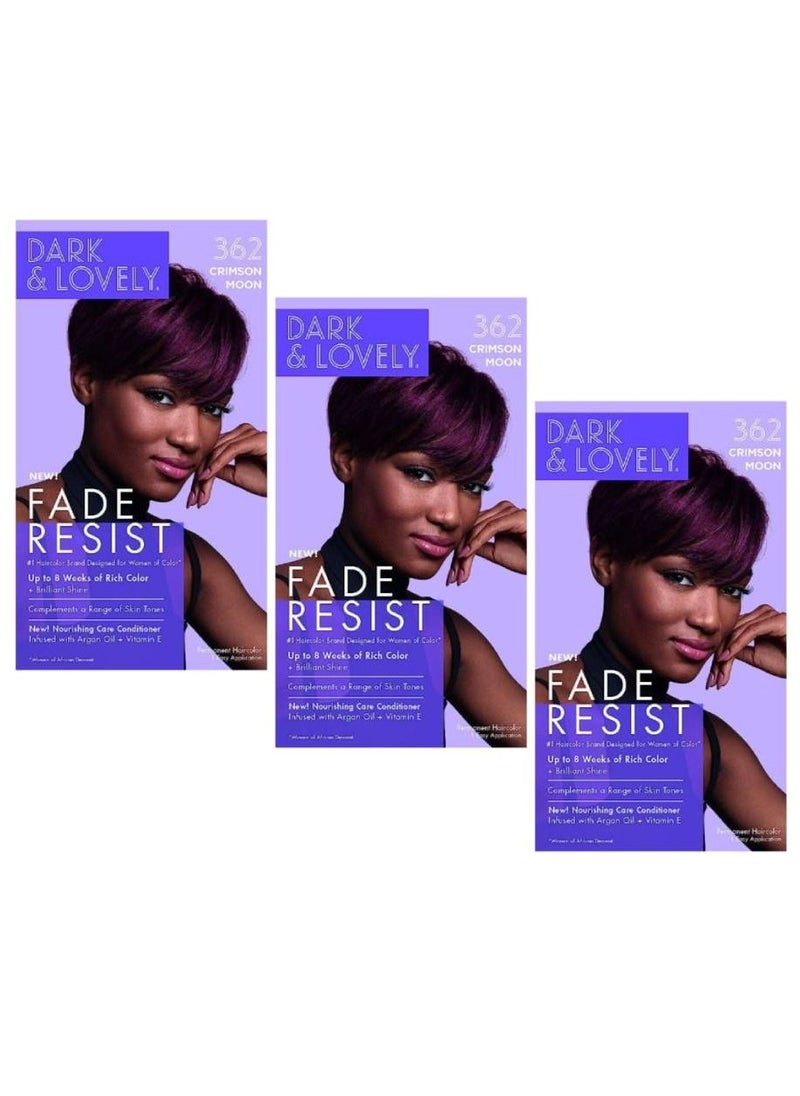 Dark & Lovely Dark And Lovely Hair Color Fade Resist 362 Crimson Moon (Pack of 3)