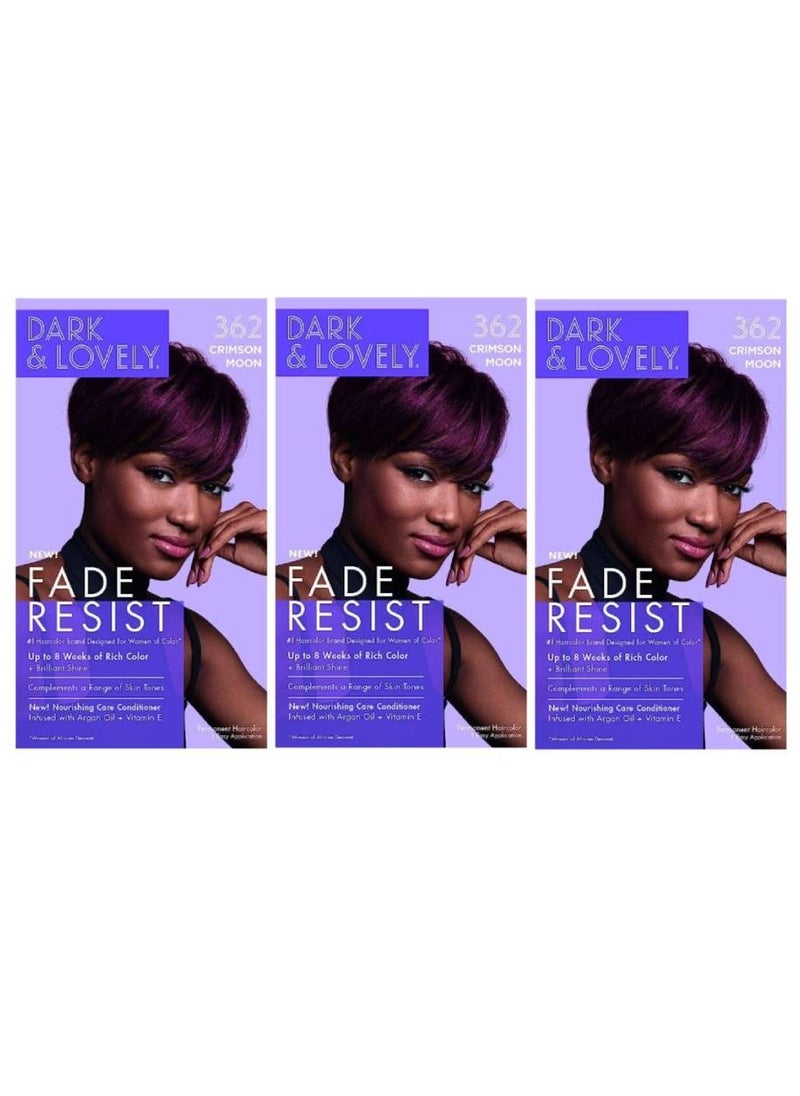 Dark & Lovely Dark And Lovely Hair Color Fade Resist 362 Crimson Moon (Pack of 3)