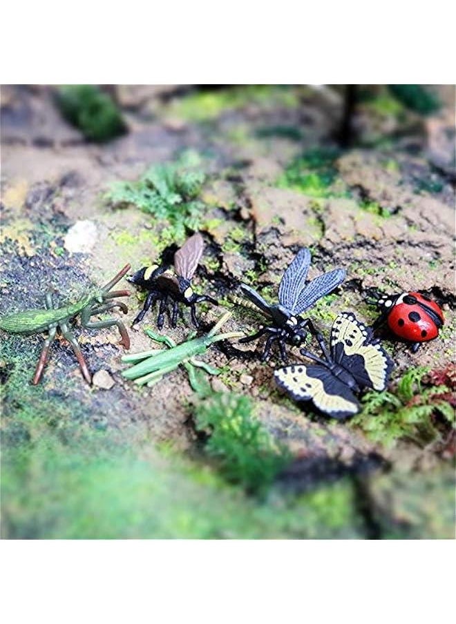 12 PCS Small Realistic Insects Figures Toys, Plastic Wildlife Animal Fake Bug Toys  Party Favor School Project Bug Figurines Set for Kids Toddlers