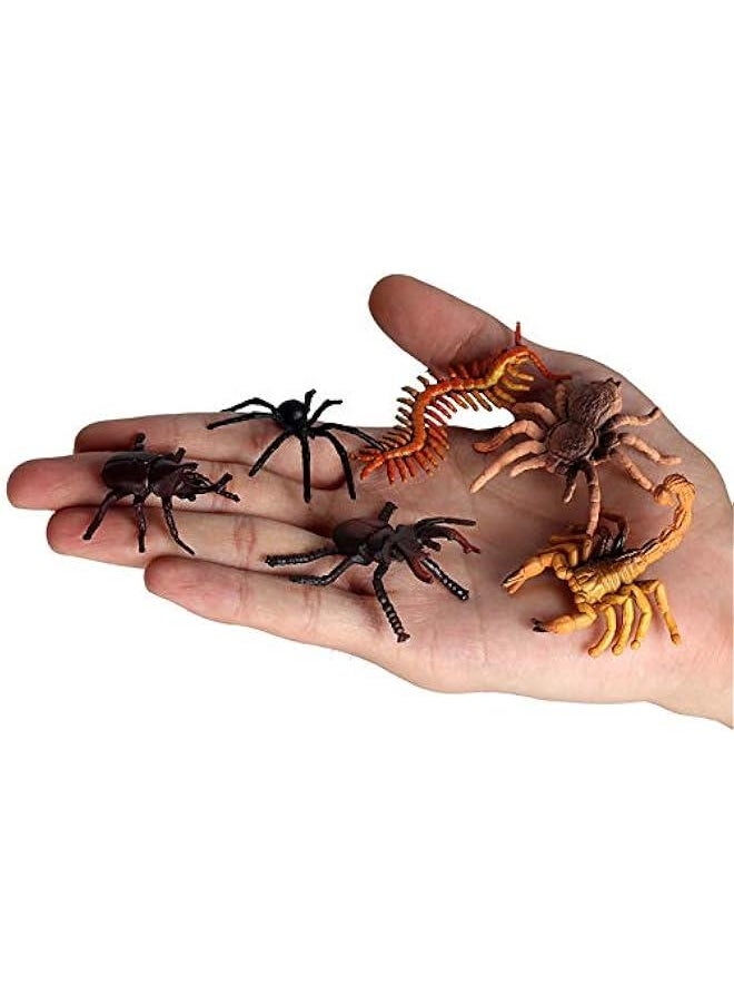 12 PCS Small Realistic Insects Figures Toys, Plastic Wildlife Animal Fake Bug Toys  Party Favor School Project Bug Figurines Set for Kids Toddlers