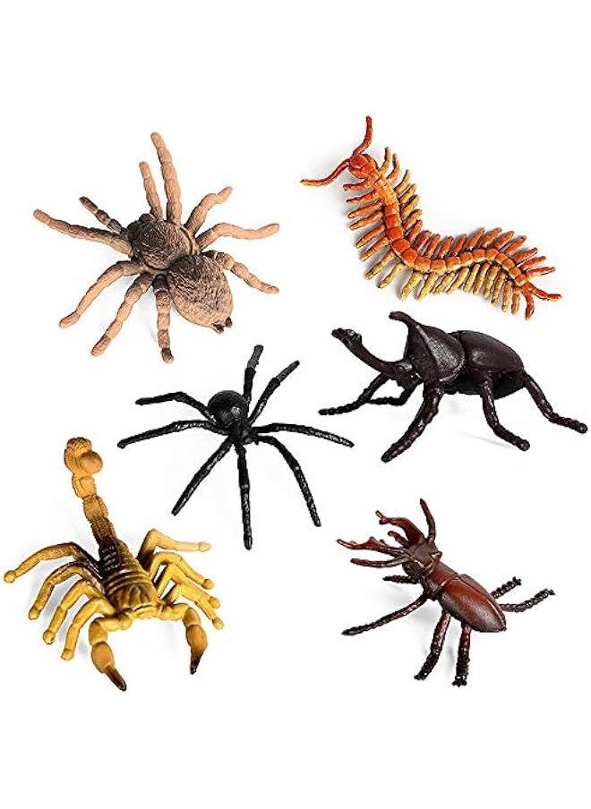 12 PCS Small Realistic Insects Figures Toys, Plastic Wildlife Animal Fake Bug Toys  Party Favor School Project Bug Figurines Set for Kids Toddlers