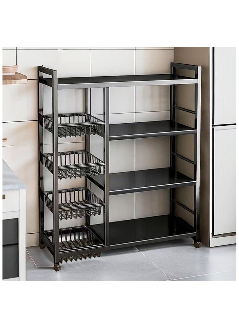 3 nets and 4 layers of storage racks, with sunken wire baskets, large-capacity shelf units, independent metal racks