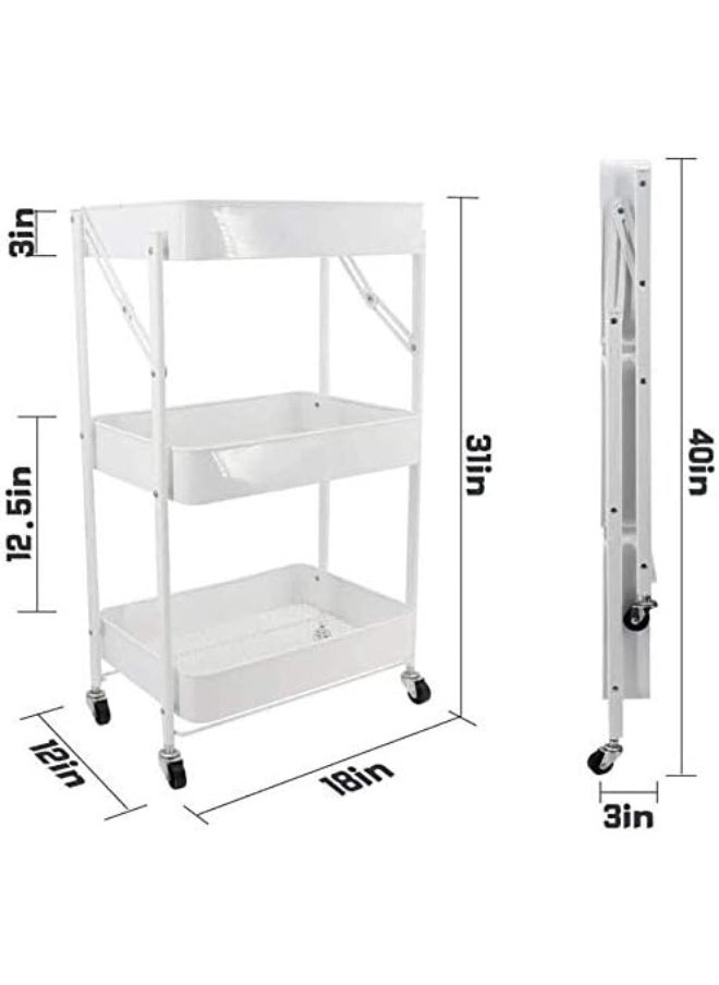 Souqoon Bpa® Household Storage Trolley Bathroom Kitchen Rack Living Room Bedroom With Wheel Multi-Layer Storage Rack Daily Necessities Rack