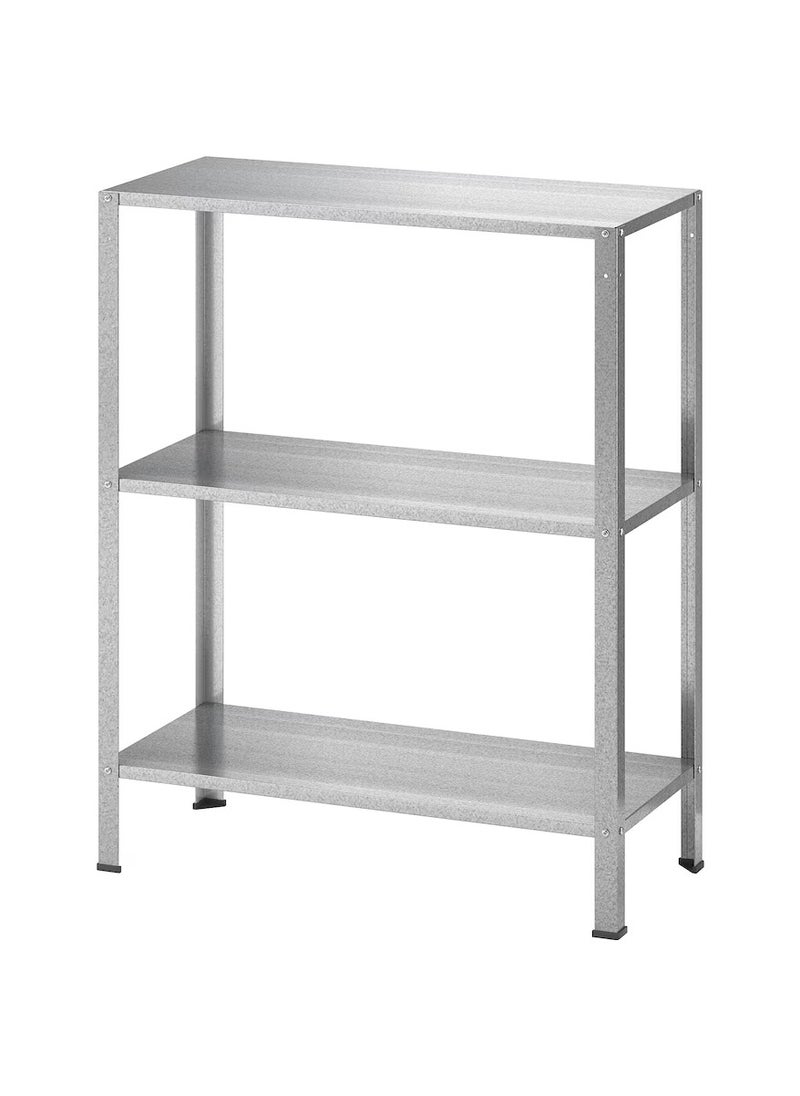 Durable Storage Shelving Rack Storage Shelving Unit Heavy Duty Steel Organizer for Home, Bathroom, Kitchen, Balcony, Hallway, 60x27x74 cm