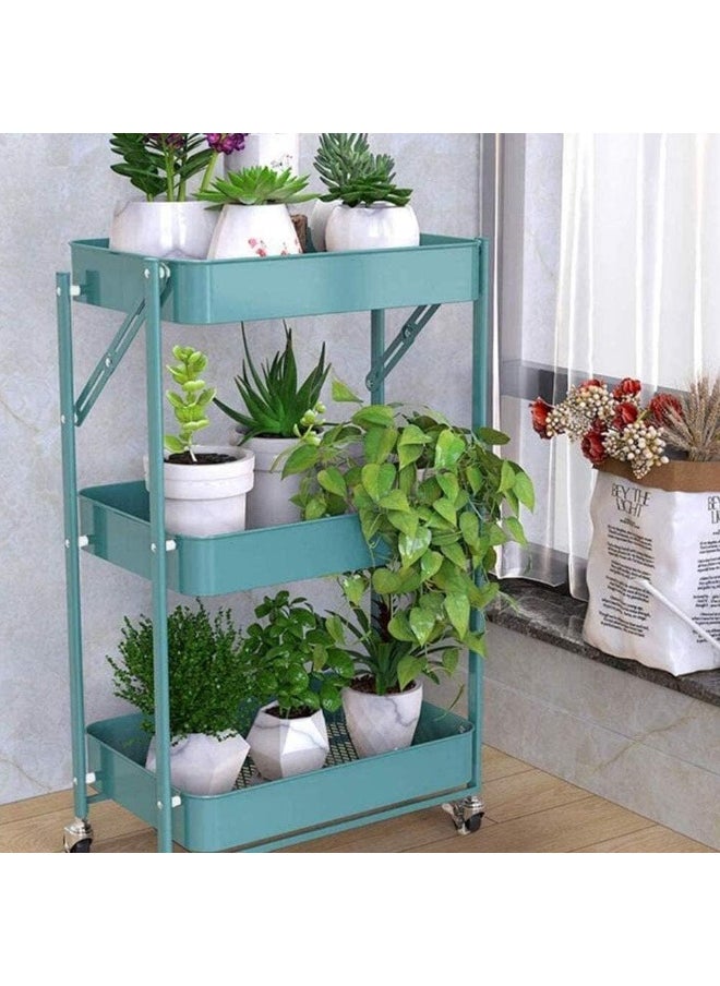 Souqoon Bpa® Household Storage Trolley Bathroom Kitchen Rack Living Room Bedroom With Wheel Multi-Layer Storage Rack Daily Necessities Rack