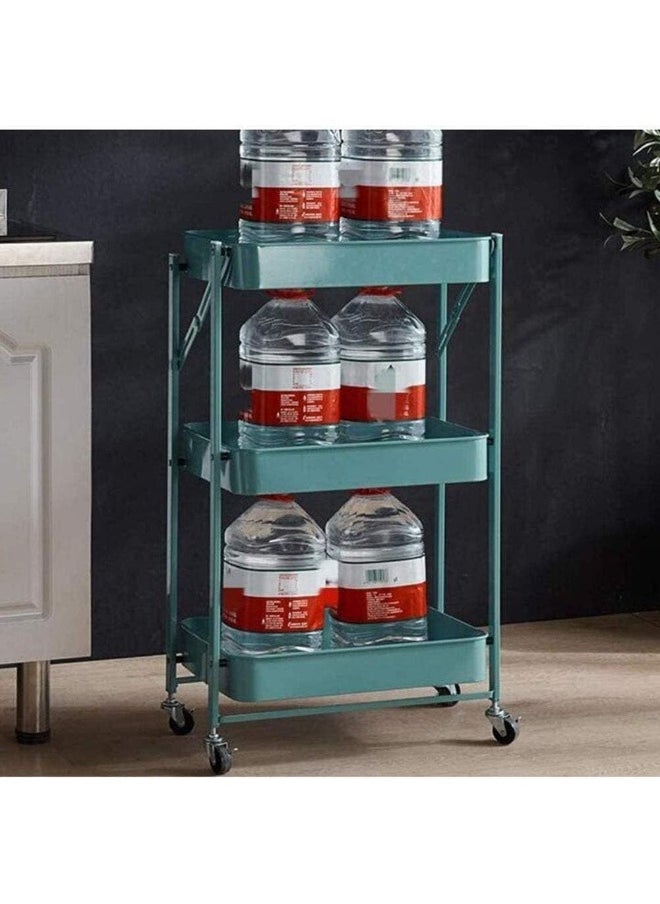 Souqoon Bpa® Household Storage Trolley Bathroom Kitchen Rack Living Room Bedroom With Wheel Multi-Layer Storage Rack Daily Necessities Rack