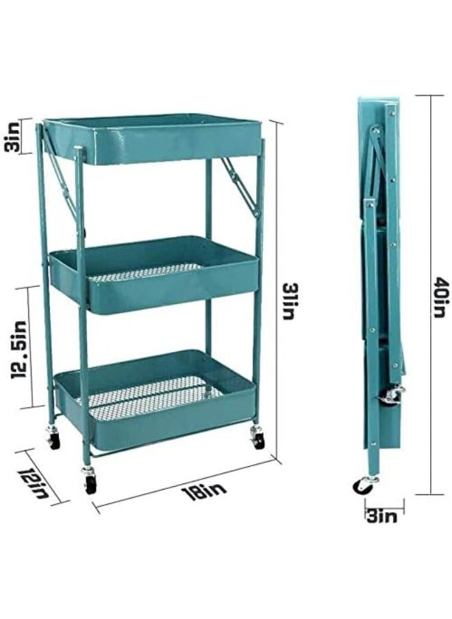 Souqoon Bpa® Household Storage Trolley Bathroom Kitchen Rack Living Room Bedroom With Wheel Multi-Layer Storage Rack Daily Necessities Rack