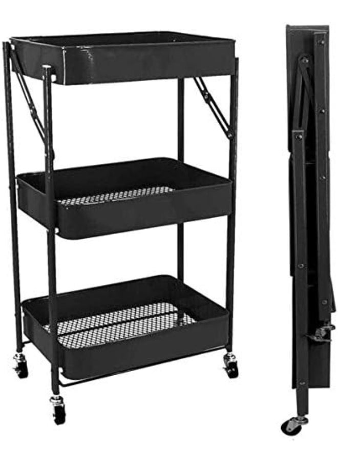 Souqoon Bpa Household Storage Trolley Bathroom Kitchen Rack Living Room Bedroom With Wheel Multi-Layer Storage Rack Daily Necessities Rack