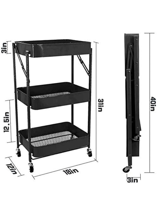 Souqoon Bpa Household Storage Trolley Bathroom Kitchen Rack Living Room Bedroom With Wheel Multi-Layer Storage Rack Daily Necessities Rack