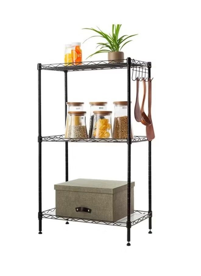 3-layer metal wire frame, adjustable steel frame, living room, kitchen, laundry room, office organizer