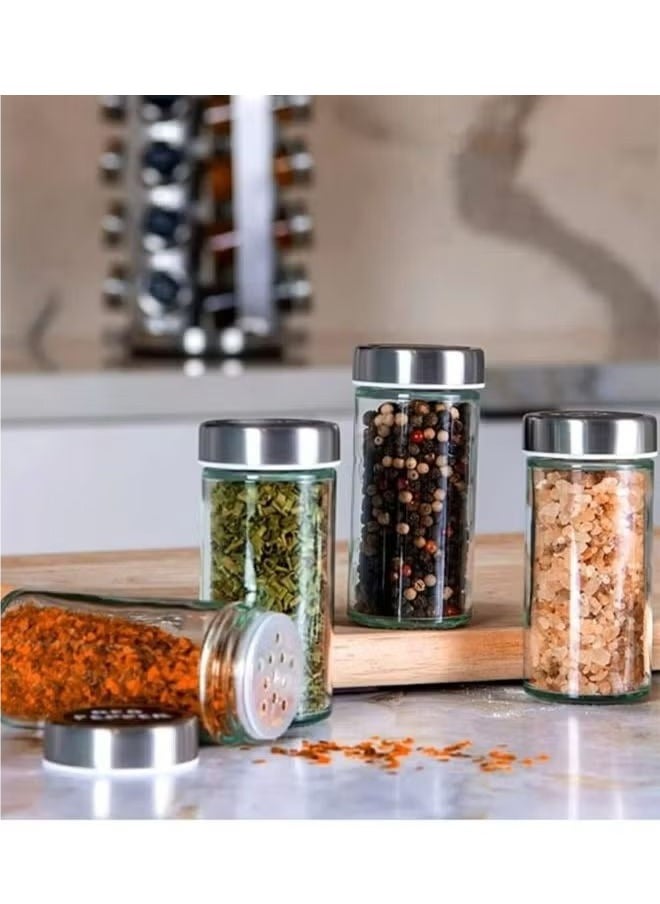 16-bit seasoning cans are set vertically, kitchen storage, easy to store