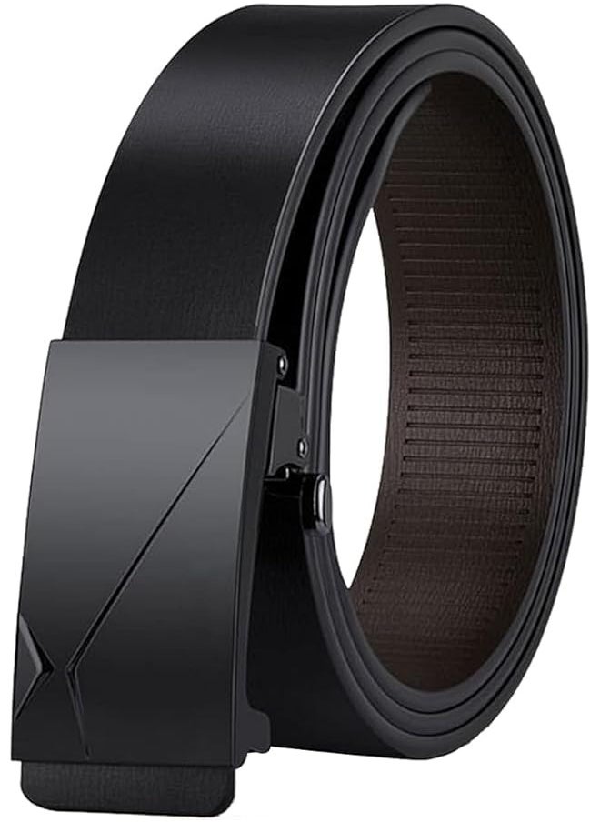 Men's belt men's leather inner wear toothless automatic buckle belt men's versatile