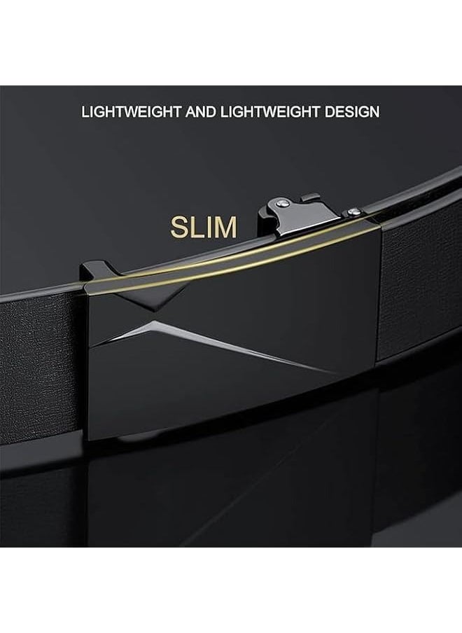 Men's belt men's leather inner wear toothless automatic buckle belt men's versatile